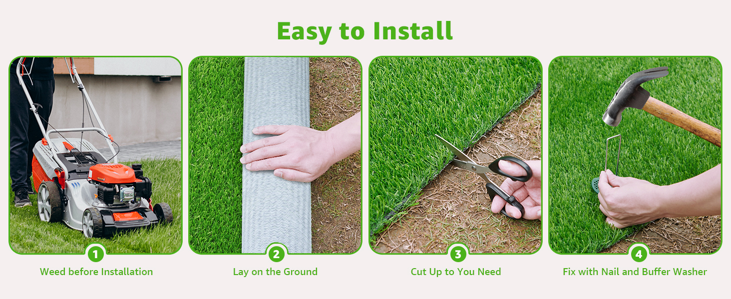 Artificial turf effortlessly provides year-round evergreen landscapes.
