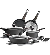 SENSARTE Ceramic Pots and Pans Set Nonstick, Kitchen Cookware Sets, 14-Piece Induction Cookware, ...