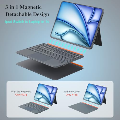 Flex Magnetic Detachable Keyboard with Trackpad