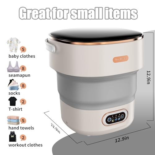 16L Mini Washing Machine With Spin Basket,Small Portable Washer Machine Suitable for Underwear Small Clothes