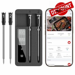 Smart Wireless Meat Thermometer with Dual Probes