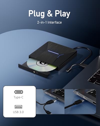 CD DVD Blu Ray Disc Reader Writer Compatible with Windows XP/7/8/10