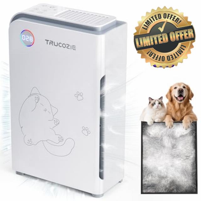 Trucozie Large Pet Air Purifier for Home up to 3000 Ft²