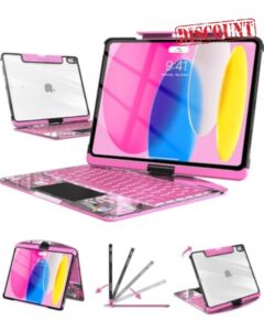 Transparent Keyboard Case with Trackpad for iPad 11th Gen A16 (2025) & 10th Gen 10.9" (2022)