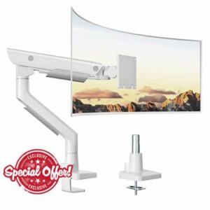 monTEK Sleek Aluminum Monitor Arm for 17–57” Ultrawide Screens up to 59 lbs