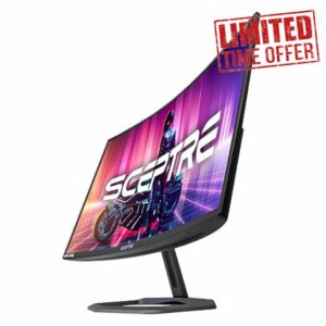 Sceptre New Curved 32 inch Gaming Monitor Up to 240+Hz 1ms 99% sRGB AMD FreeSync Premium Build-in Speakers