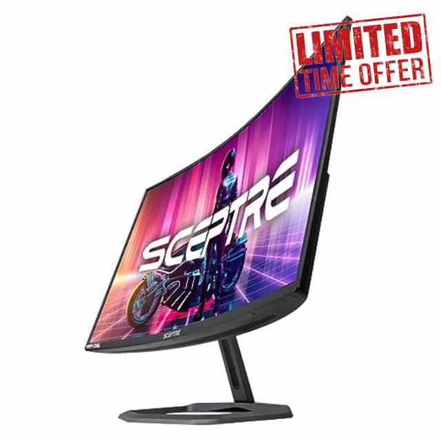 Sceptre New Curved 32 inch Gaming Monitor Up to 240+Hz 1ms 99% sRGB AMD FreeSync Premium Build-in Speakers