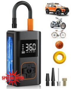 Tire Inflator Portable Air Compressor - Fast Cordless Air Pump for Car Tires