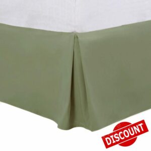 Luxury Pleated Queen Bed-Skirts with Split Corners - 10" Drop