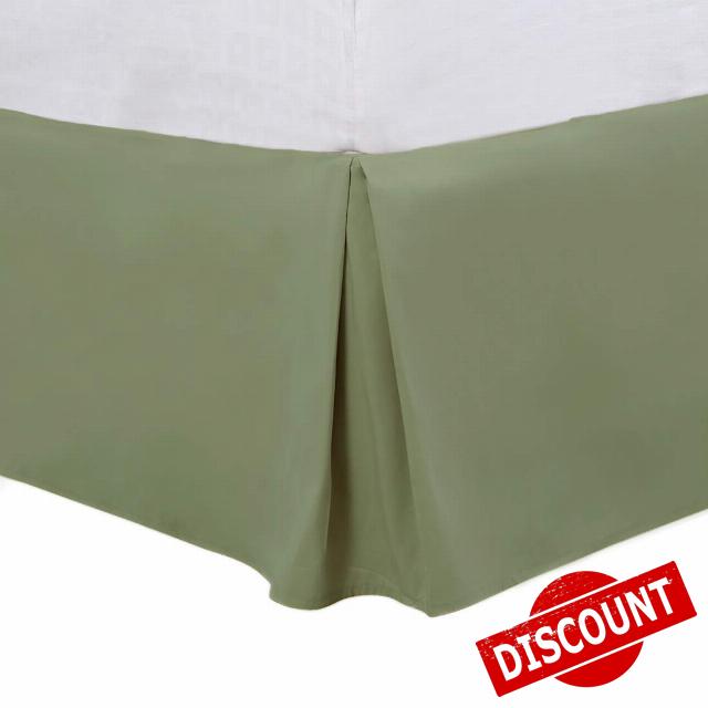 Luxury Pleated Queen Bed-Skirts with Split Corners - 10" Drop