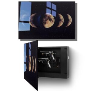 Quick Access Hidden Gun Storage with Movable Bracket and Magazine