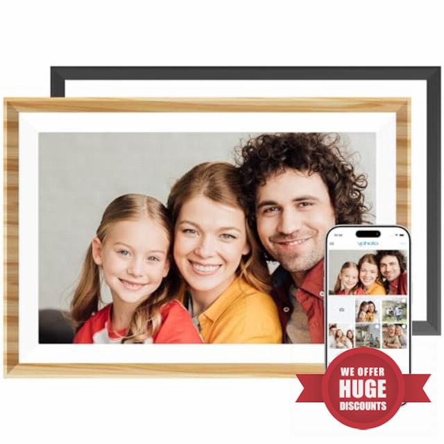 Dragon Touch 10.1'' WiFi Digital Picture Frame with Dual Swappable Snap Frames – 1280×800 HD IPS Touch Screen