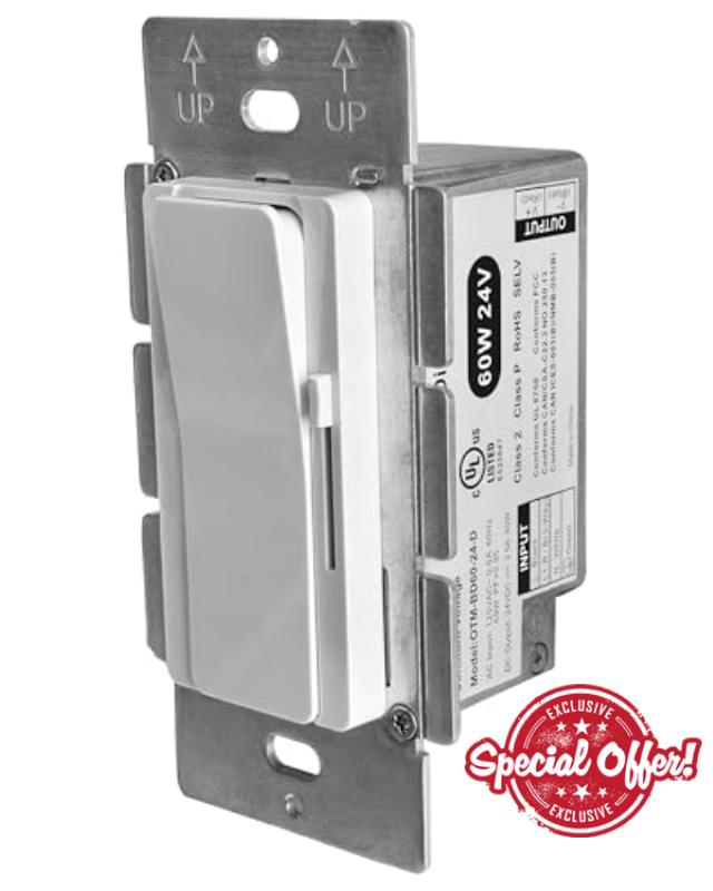 Select LED 60W 24V DC Driver and Dimmer Light Switch