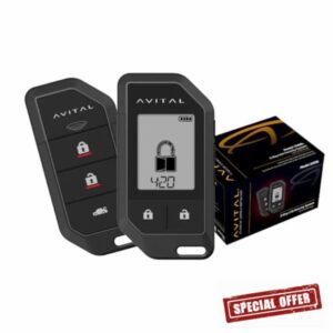 Avital 3308L 2-Way LCD Vehicle Security System with 2 Remotes (Compatible with Directed by VOXX SmartStart-Pro)