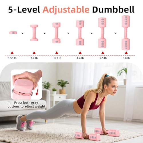 Convertible Weights Dumbbells and Kettlebell Set for Home Gym Exercise & Fitness