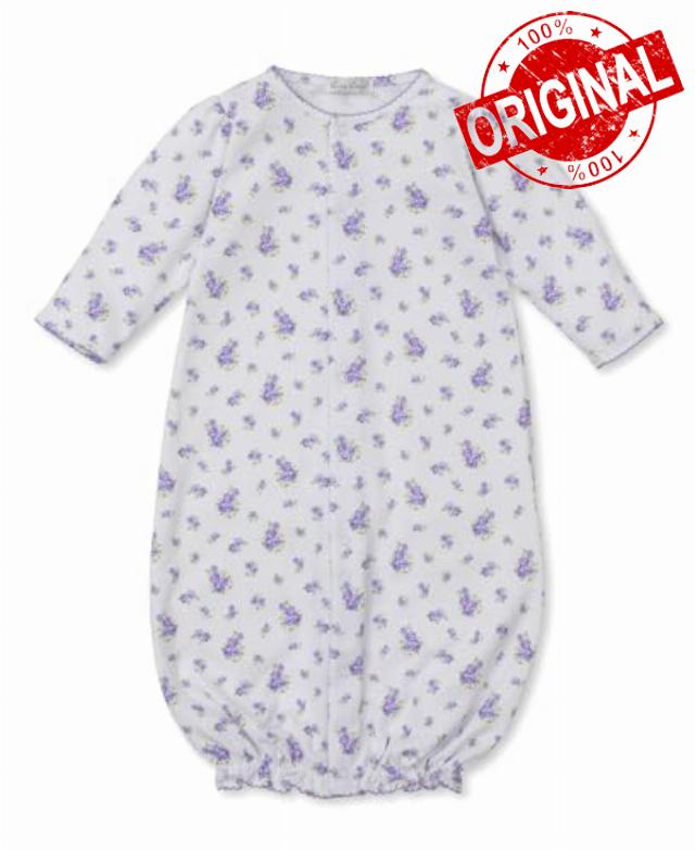 Kissy Kissy Baby Girls Infant Rose And Blooms Lilac Print Convertible Gow