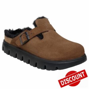 Birkenstock Papillio Women's Boston Chunky Shearling Platform Clogs