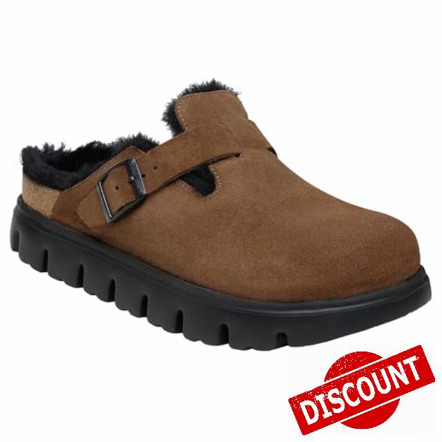 Birkenstock Papillio Women's Boston Chunky Shearling Platform Clogs