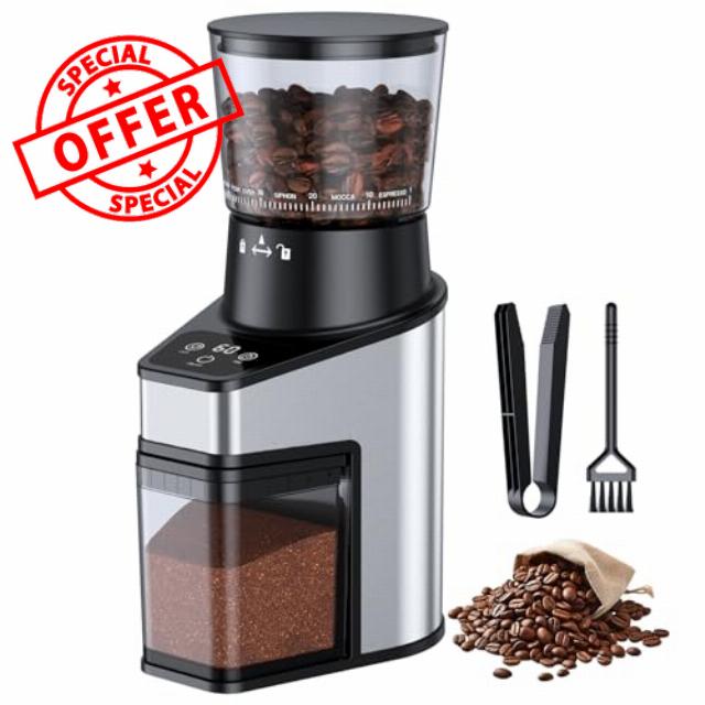 Artkoff Burr Coffee Grinder with 60 Grinding Settings