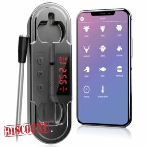 Smart Bluetooth Wireless Meat Thermometer | NIST ±0.5°F Accuracy | 10X Enhanced Sub-1G Signal & Stability | Standalone Display Base | WiFi Long-Range Thermometer for BBQ