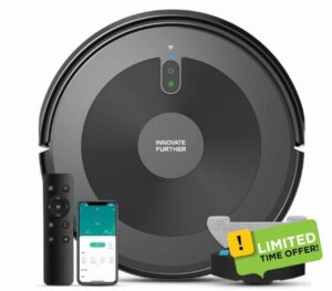 S2 2-in-1 Robot Vacuum and mop Features an Impressive 4000Pa Suction Power. It Comes with a 300ml dust bin and a 230ml Water Tank-4