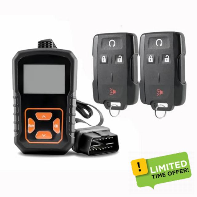 2PCS Key fob Replacement for GMC Sierra Chevrolet Silverado 1500 2500 3500 2014 2015 2016 2017 2018 GMC Canyon Chevy Colorado 2015-2021 Keyless Entry Car Key with OBD Tool