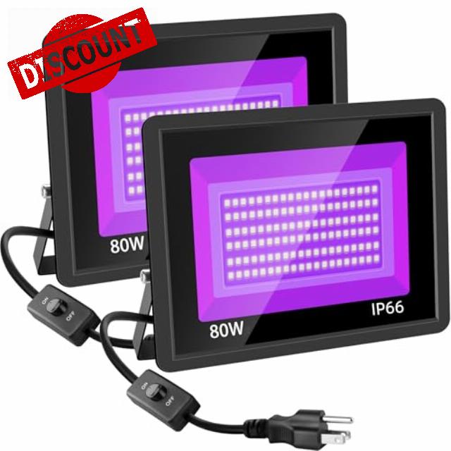 2 Pack 80w Black Light