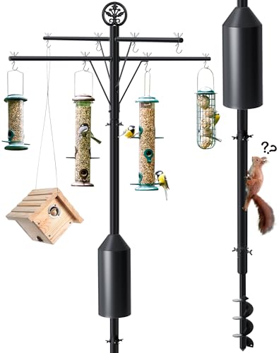 Heavy Duty Steel Squirrel Proof Pole System with Hanging Stations