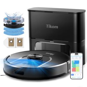 6000Pa Robotic Vacuum Cleaner with Self-Emptying Base