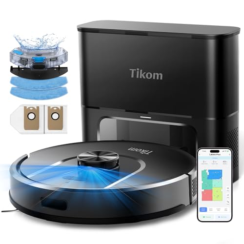 6000Pa Robotic Vacuum Cleaner with Self-Emptying Base
