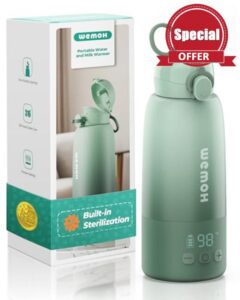 Upgraded Portable Bottle Warmer for Travel with Self-Clean Function
