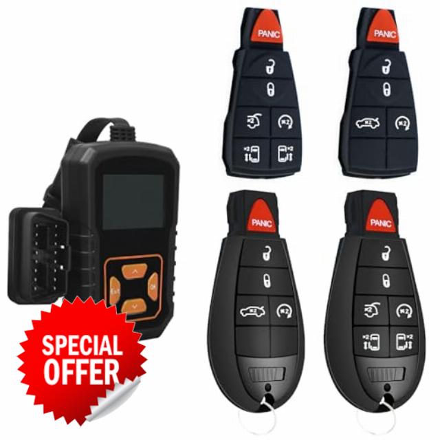DIY Key Fob Replacement Remote | Fits 2008-2020 Dodge Grand Caravan & 2008-2016 Chrysler Town & Country | Interchangeable 5/7-Button Keyless Entry | FCC IDs: IYZ-C01C