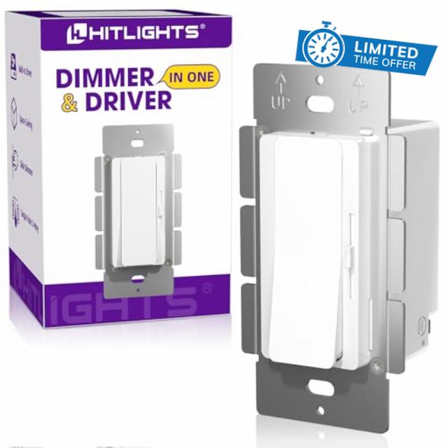 HitLights LED Driver and Dimmer Switch in One 100W