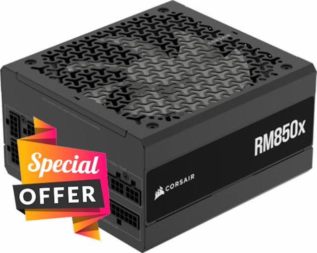 CORSAIR RM850x Fully Modular Low-Noise ATX Power Supply – ATX 3.1 Compliant – PCIe 5.1 Support – Cybenetics Gold Efficiency – Native 12V-2x6 Connector – Black (Renewed)