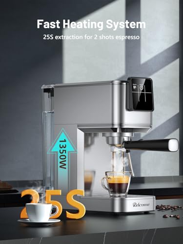 Stainless Steel Espresso Coffee Machine with 41oz Water Tank for Cappuccino
