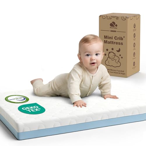 3 Inch Thick Soft & Firm Memory Foam Breathable Portable Pack n Play Mattresses