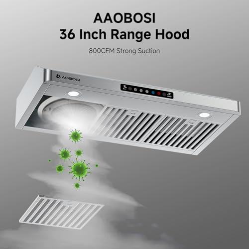 3 Speed Range Hood with LED Lights Exhaust Fan