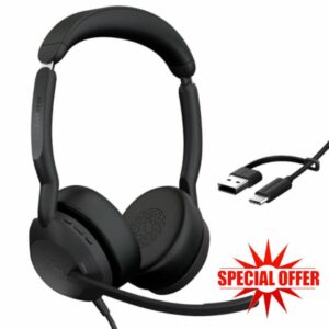 Jabra Evolve2 50 Wired Dual-Ear Headset - Noise Cancelling Headphones