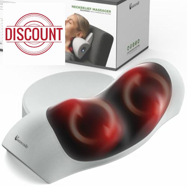 Upgraded 3-in-1 Neck Massager Pillow with Heat