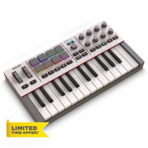 Akai Professional MPK Mini IV USB-C MIDI Keyboard Controller for Beginners and Producers - MPC Drum Pads