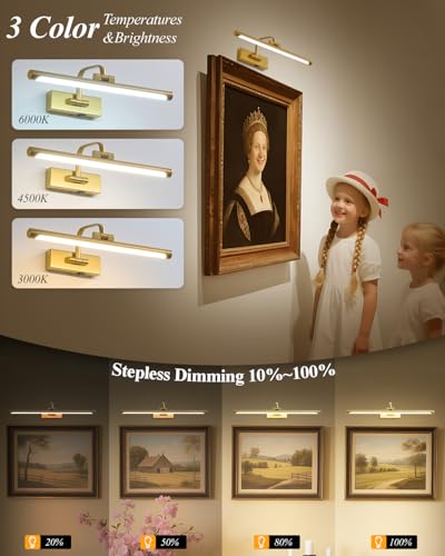 Gold 16 inch Rechargeable Art Battery Lights Wireless Remote and Timer