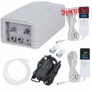 Air Pump Compatible with Select Comfort or Sleep Number Replacement Mattress Pump with 2 Wired Remote Controls
