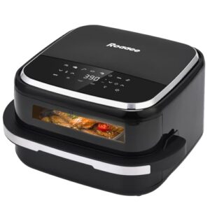 4.5QT 11-in-1 Flat Airfryer with Superior Top and Bottom Airflow Tech