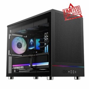 GAMDIAS Micro‑Tower Gaming PC Case