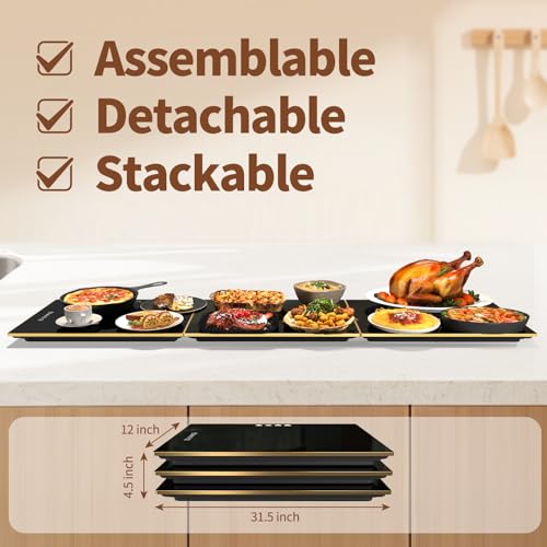 Upgraded Desktop-Protecting Food Warming Ma