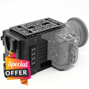 FusionRig New Camera Cage Expansion Module Cineback Compatible with FX3/FX30 Build-in Voltage Display with 4 D-Tap