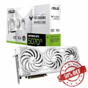 ASUS TUF Gaming GeForce RTX ™ 5070 Ti 16GB GDDR7 White OC Edition Gaming Graphics Card (PCIe® 5.0