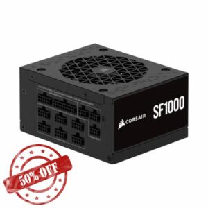 CORSAIR SF1000 (2024) Fully Modular Low Noise 80 Plus Platinum ATX Power Supply – 3.0 Compliant – PCIe 5.0 Ready – SFX-to-ATX Bracket Included – Black (Renewed)