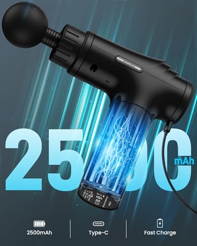 Percussion Massage Gun with 30 Speeds & 6 Heads