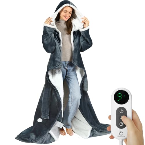 Electric Snuggle Blanket with Foot Pockets